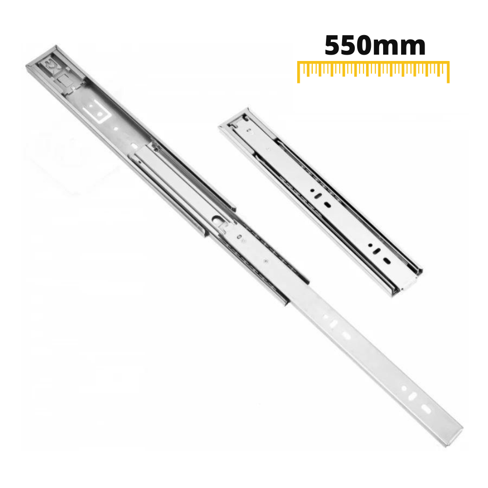 Drawer runners push to open 550mm - H45 (right and left side)