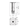 Furniture Leg 100mm - Chrome