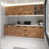RENO - Kitchen Set - Wotan Oak with Worktop - 8 Units - 260 cm