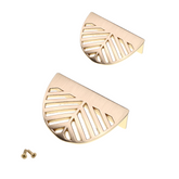 LEAF Edge Pull Furniture Handle 32mm (60mm total length) - Brass Gold