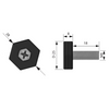 Level Regulator, M8, Black
