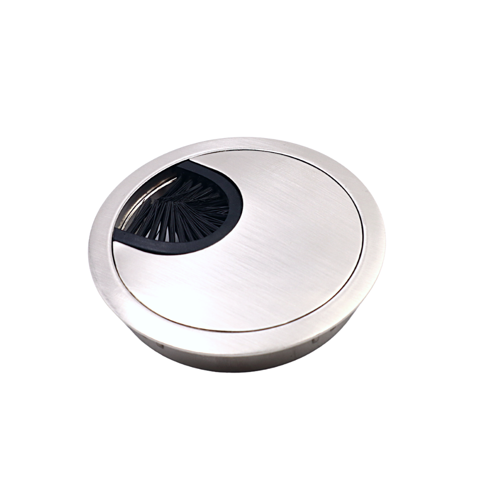 Metal Cable Grommet 60mm - Brushed Steel