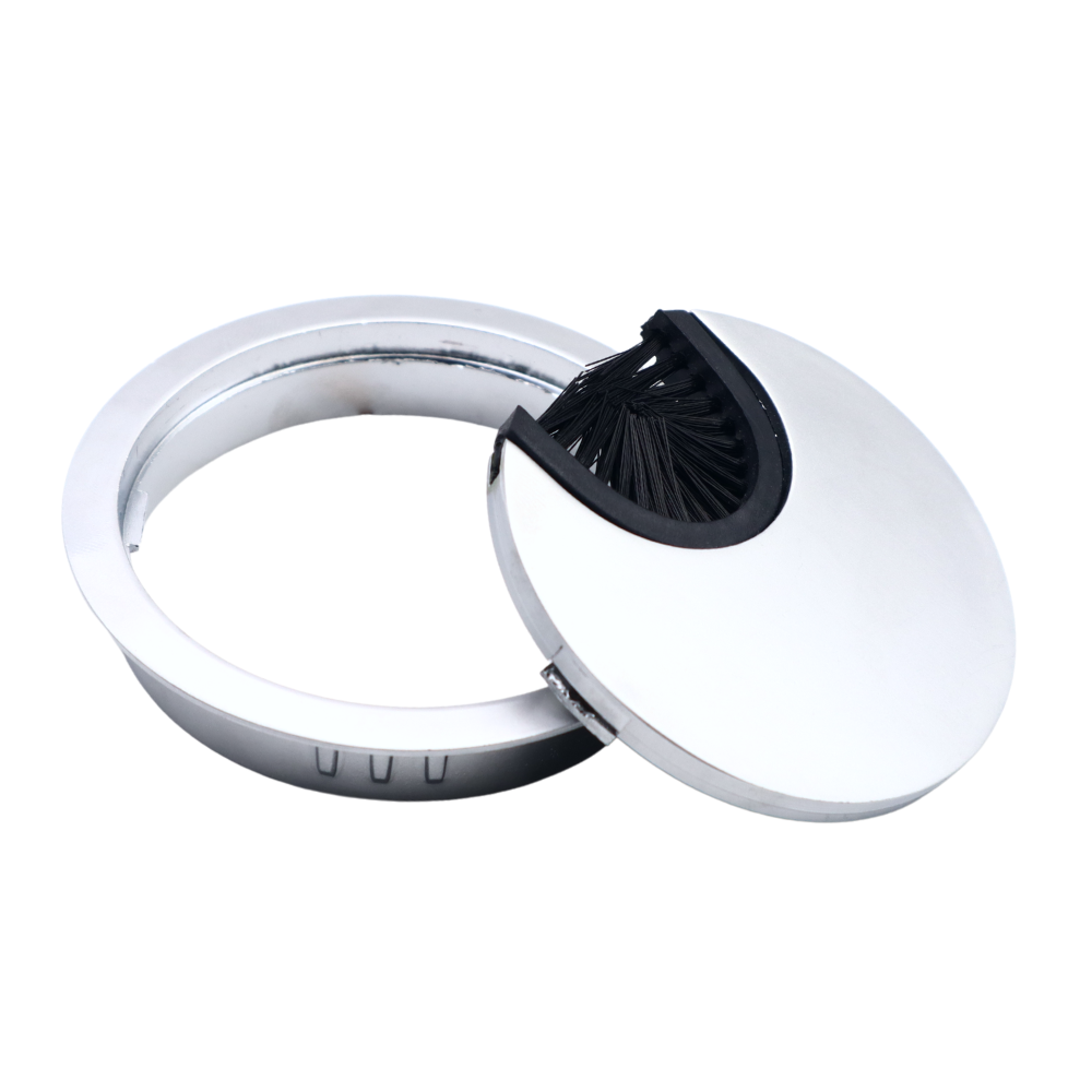 Metal Cable Grommet 60mm - Silver