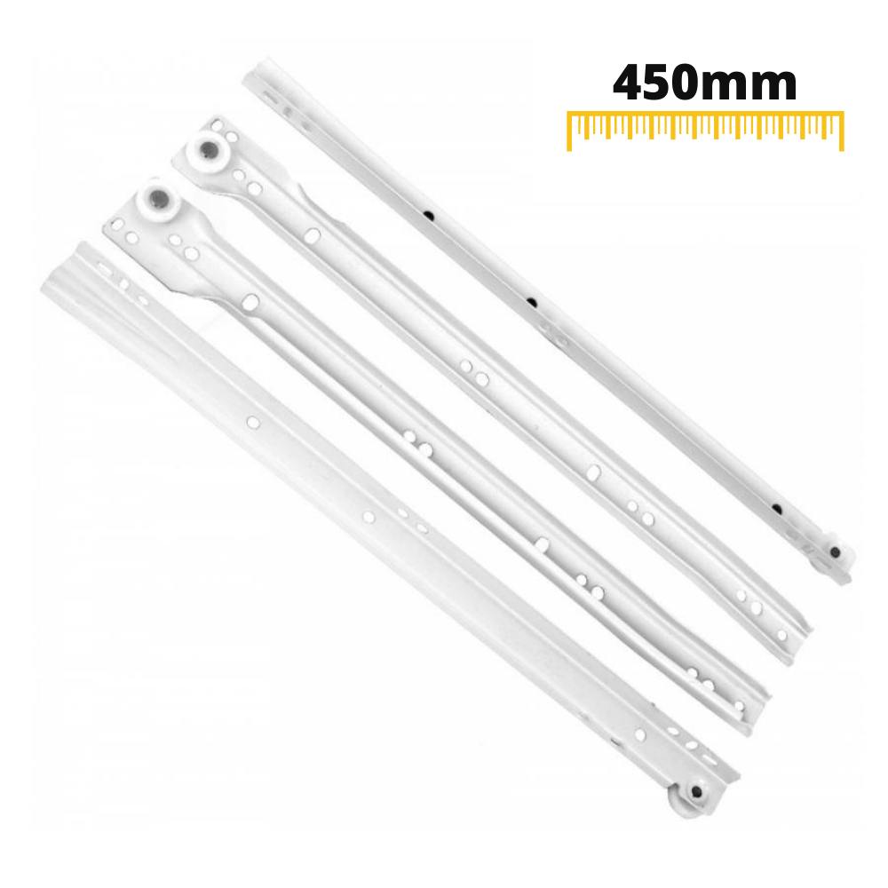 POM Roller Slides White 450mm
