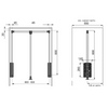 Pull Down Wardrobe Rail 600-830mm