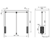 Pull Down Wardrobe Rail 830-1150mm - Chrome/White