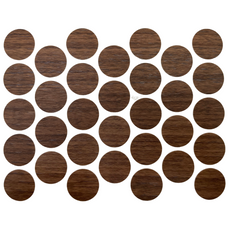 Screw cover caps Self-Adhesive - Italian Walnut 18mm