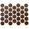 Screw cover caps Self-Adhesive - Italian Walnut 18mm