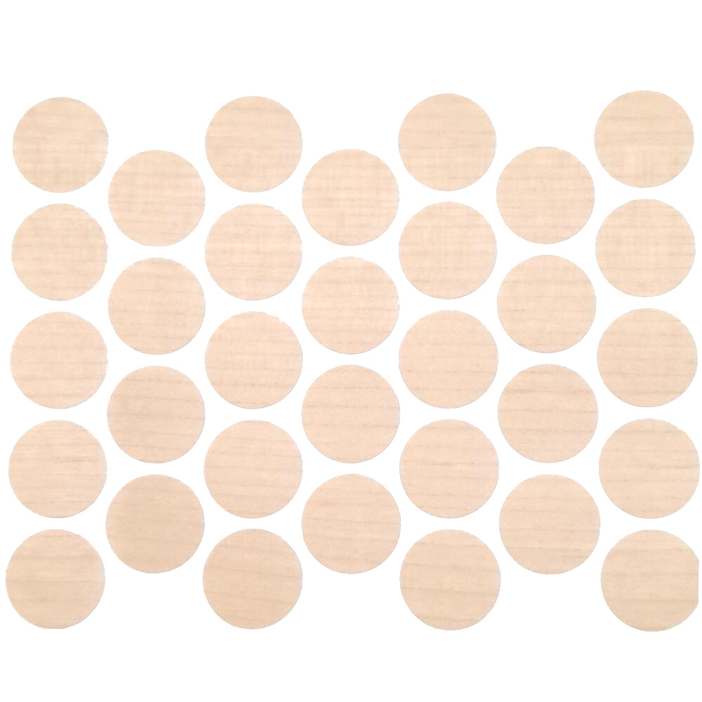 Screw cover caps Self-Adhesive - Light Maple 18mm