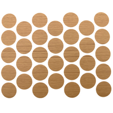 Screw cover caps Self-Adhesive - Teak 18mm