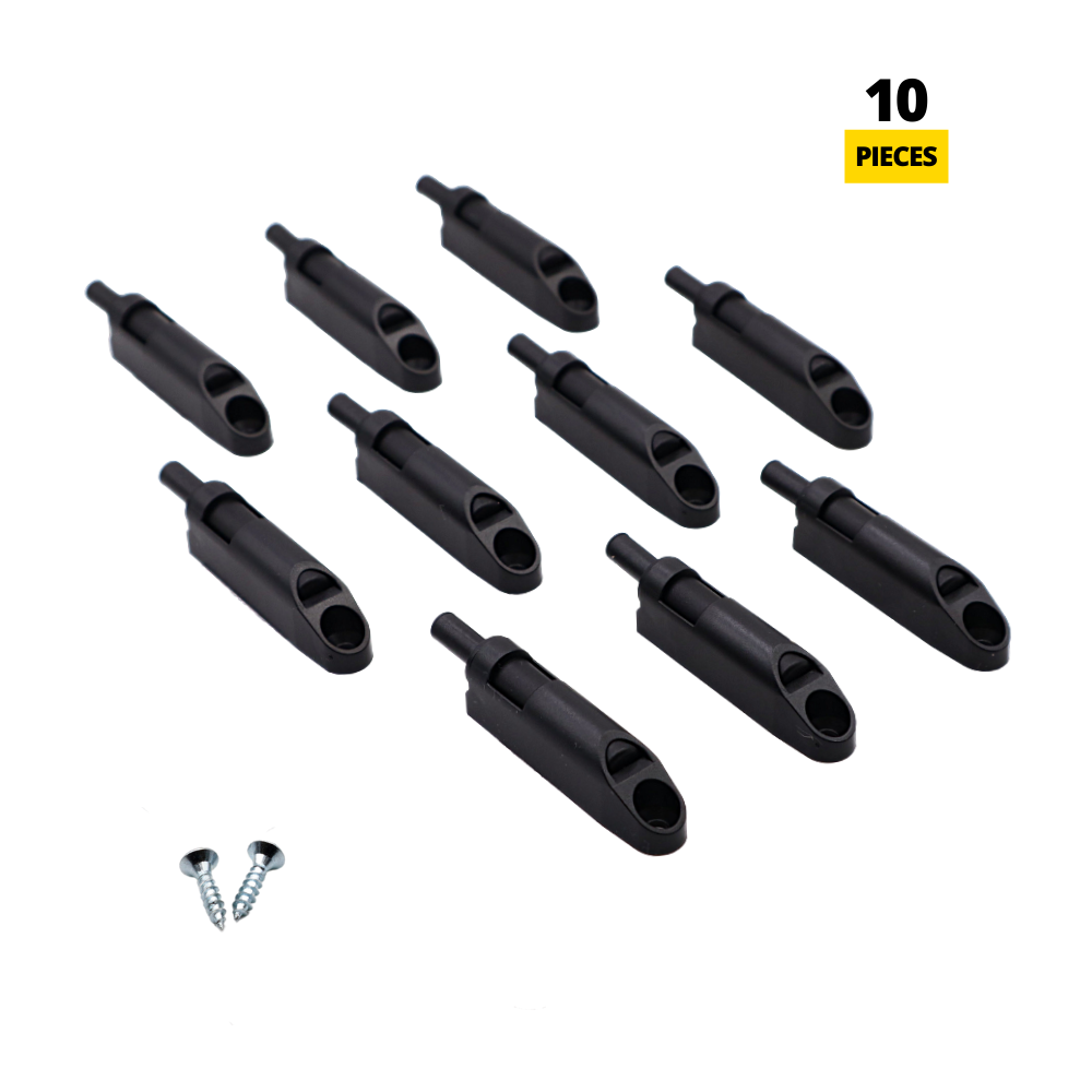 Soft-Close Cabinet Door Damper - Black (10 pcs)