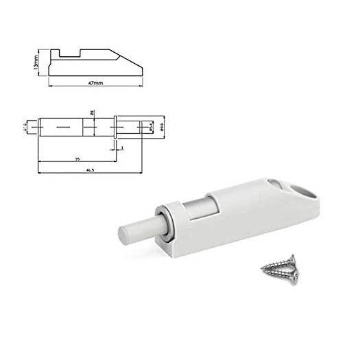 Soft-Close Cabinet Door Damper - White (10 psc)