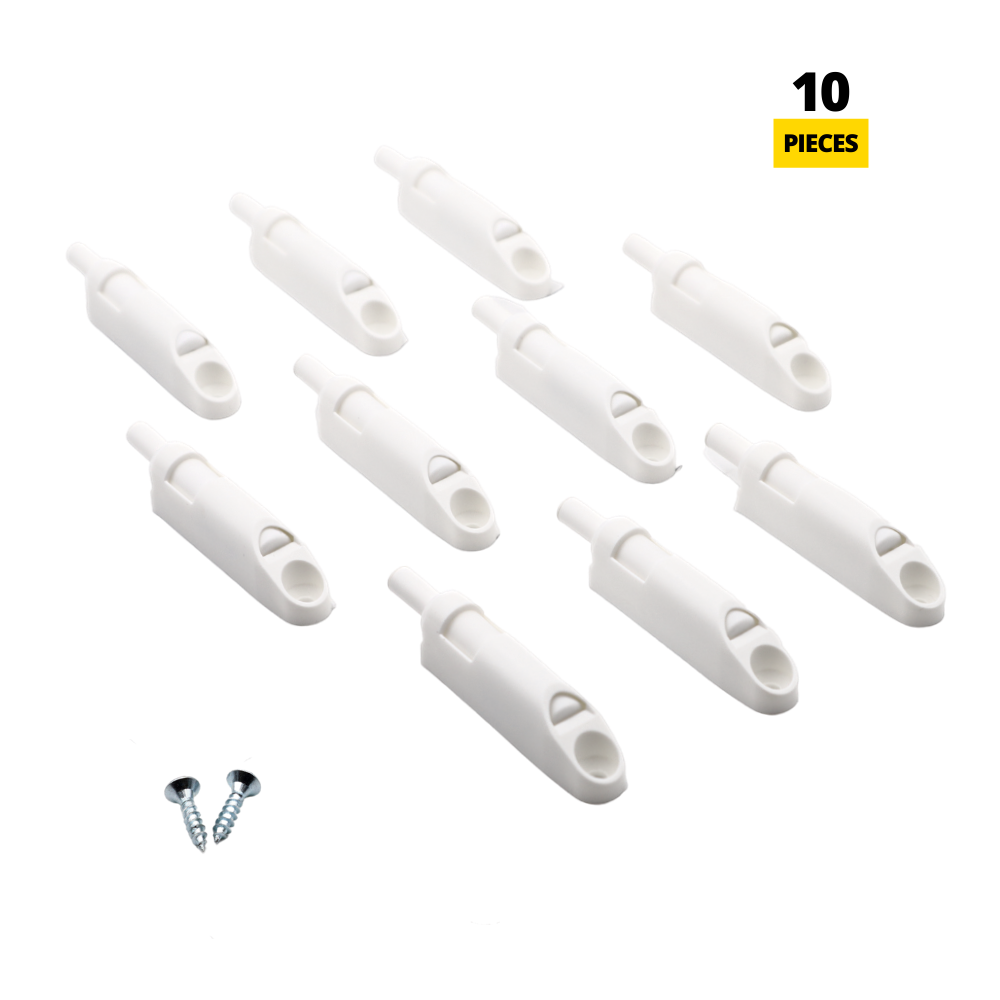 Soft-Close Cabinet Door Damper - White (10 psc)