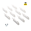 Soft-Close Cabinet Door Damper - White (10 psc)