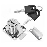 Square Furniture Lock 19x22mm, Chrome