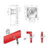 Square Furniture Lock 19x22mm, Nickel