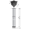 Adjustable Furniture Leg 820mm - Black