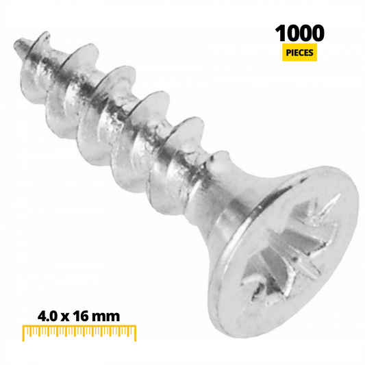 Wood Screws PZ2 4.0x16mm White Zinc (1000 pcs)