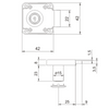 Furniture lock 15x23mm