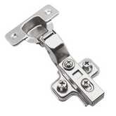 Soft-Close Hinge, H0 Mounting Plate with EURO Screws, Flush Doors