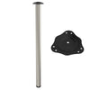 Adjustable Furniture Leg 1100mm - Steel Mounting Plate - Satin