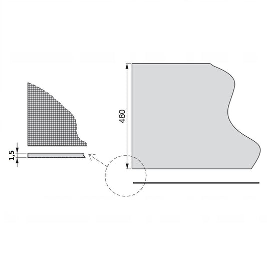 Anti-Slip Mat for Drawers - Grey - Chequered Pattern - 1RM Furnica