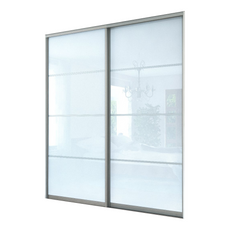 2x Sliding Wardrobe Doors - H: up to 2500mm W: 1800mm - Lacobel