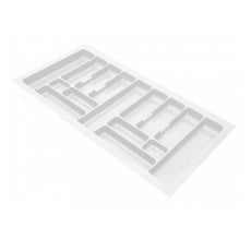 Cutlery Tray for Drawer, Cabinet Width: 1000mm, Depth: 490mm - White