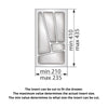 Cutlery Tray for Drawer, Cabinet Width: 300mm, Depth: 430mm - Metallic