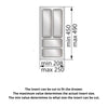 Cutlery Tray for Drawer, Cabinet Width: 300mm, Depth: 490mm - White