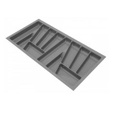 Cutlery Tray for Drawer, Cabinet Width: 900mm, Depth: 430mm - Metallic