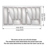 Cutlery Tray for Drawer, Cabinet Widths: 900mm, Depth: 430mm, White