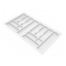 Cutlery Tray for Drawer, Cabinet Width: 900mm, Depth: 490mm - White