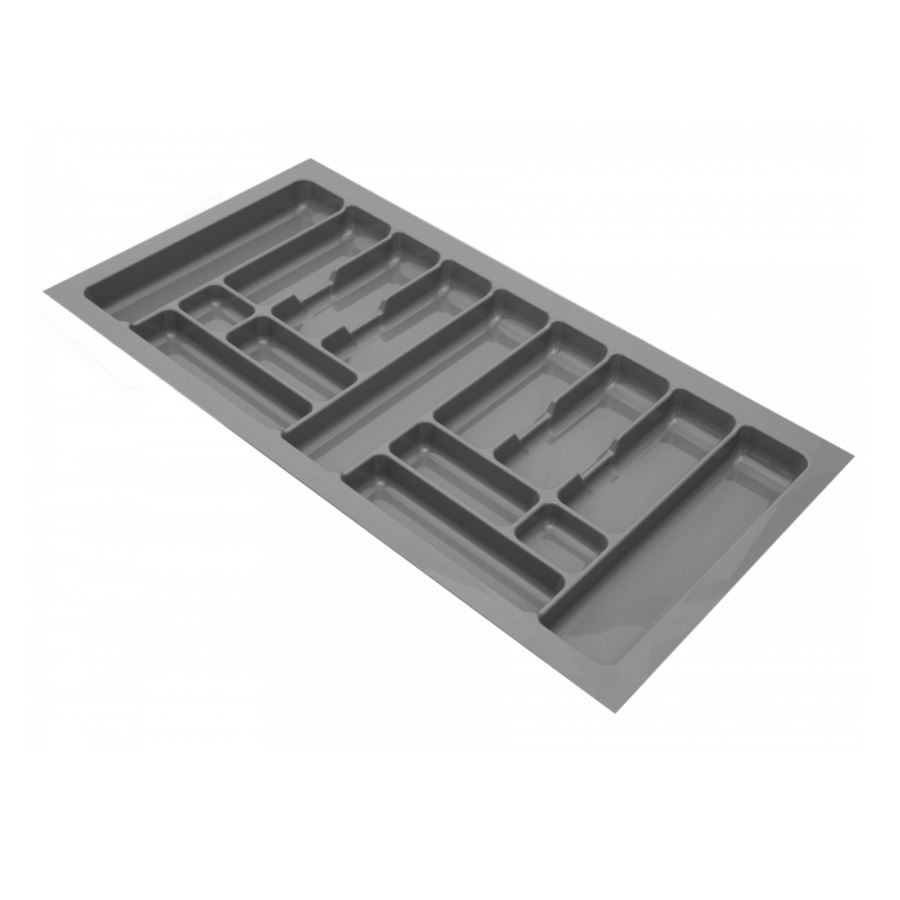 Cutlery Tray for Drawer, Cabinet Widths: 300-1200mm, Depth: 490mm, Metallic