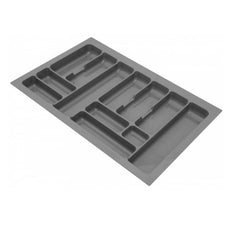 Cutlery Tray for Drawer, Cabinet Width: 800mm, Depth: 490mm - Metallic