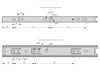 Drawer runners ball bearing 300mm - H35 (right and left side)