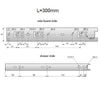 Drawer runners ball bearing 300mm - H45 (right and left side)