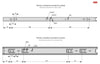 Drawer runners ball bearing 450mm - H35 (right and left side)
