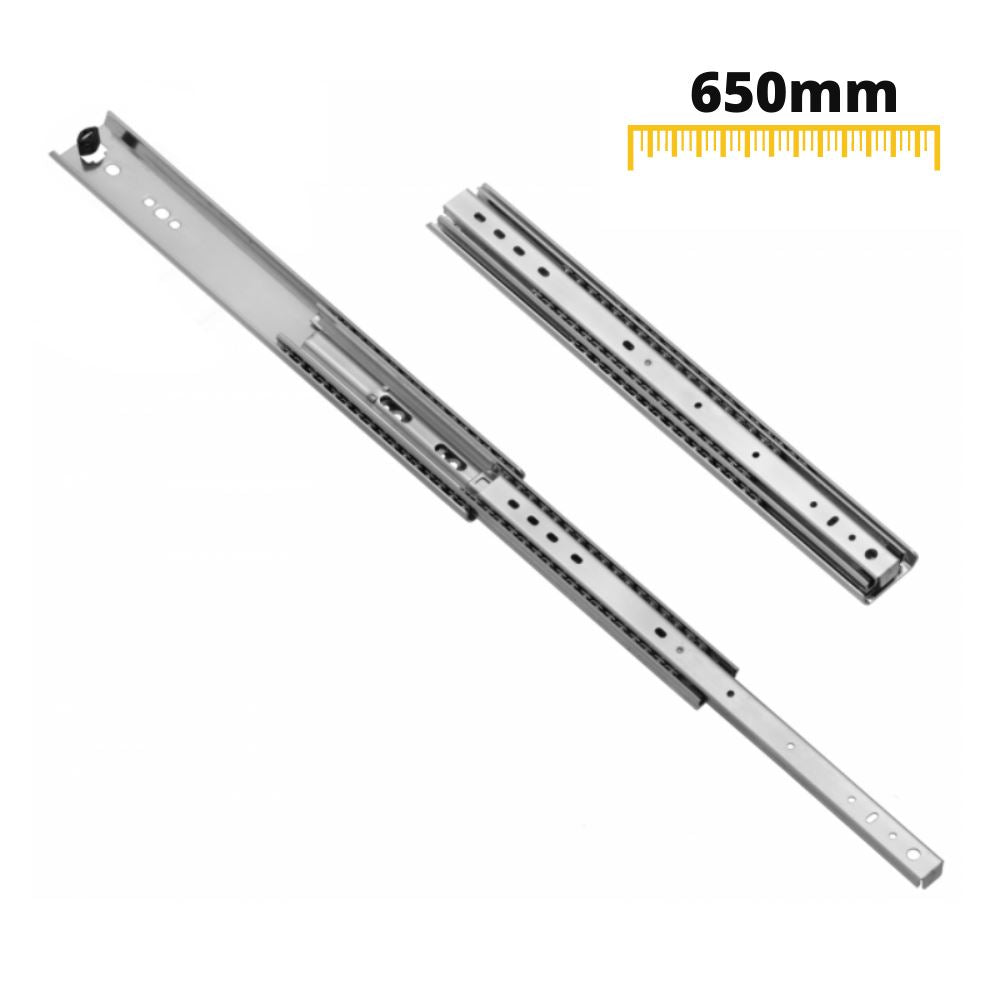 Drawer runners ball bearing 650mm - H53 (right and left side)
