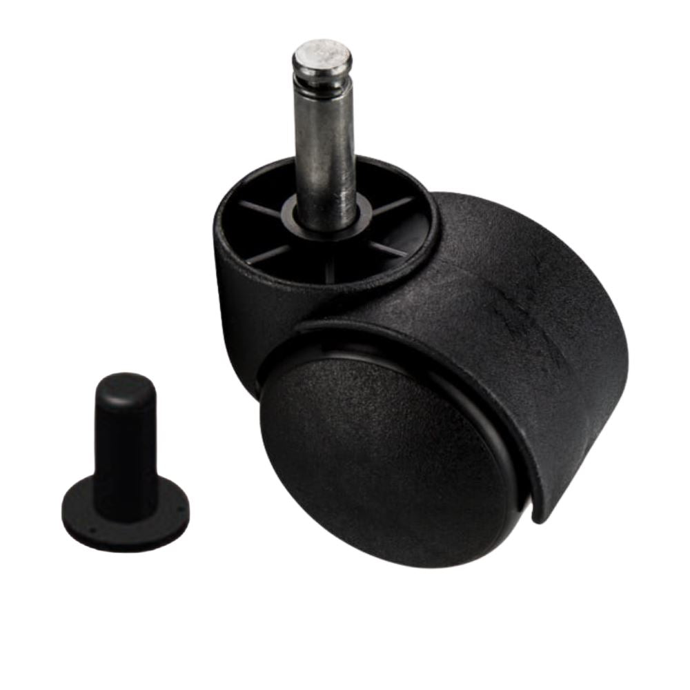 Furniture plastic swivel wheel with mounting pin 8mm and sleeve - Ø40mm Furniture wheels ATM