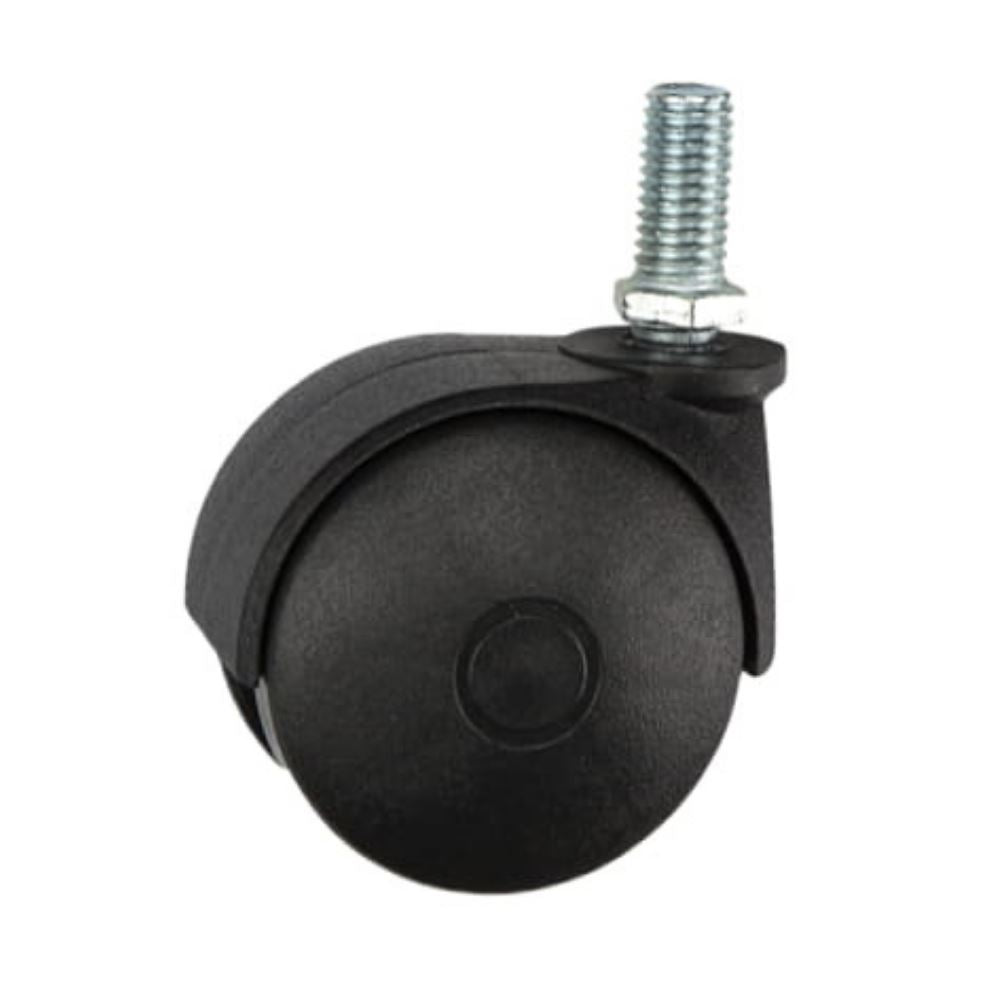 Furniture plastic swivel wheel with thread 8mm - Ø40mm Furniture wheels ATM