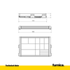 Pull Out Multifunctional Shelf for 90 cm Cabinet Soft-Close -  Aluminum/Wood - Grey
