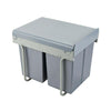 Pull-Out Kitchen Waste Bin - 2x20L - 400mm Cabinet