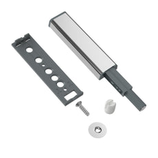 Push to Open Latch - Springless Hinges - with Magnetic Tip - Zinc/Grey