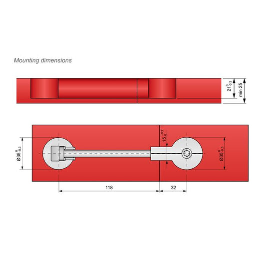 "Quick" Worktop Connector 150mm NTP