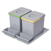 Recycling Bins for Kitchen - 60cm - 2 Buckets (2x15L)