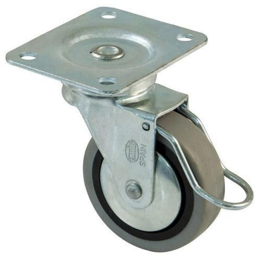 Rubber castor wheel with brake Ø60mm Furniture wheels AMIG