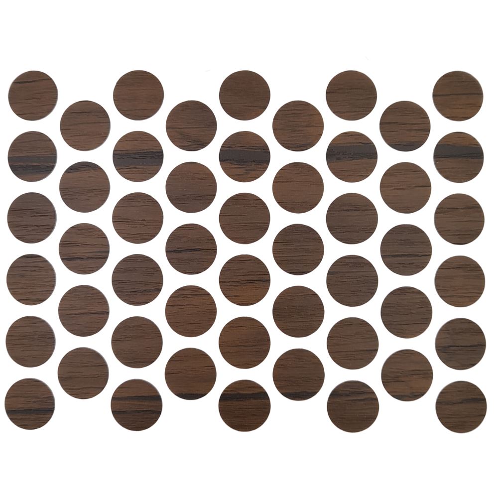 Screw cover caps Self-Adhesive - Antique Coffee 14mm Furnica