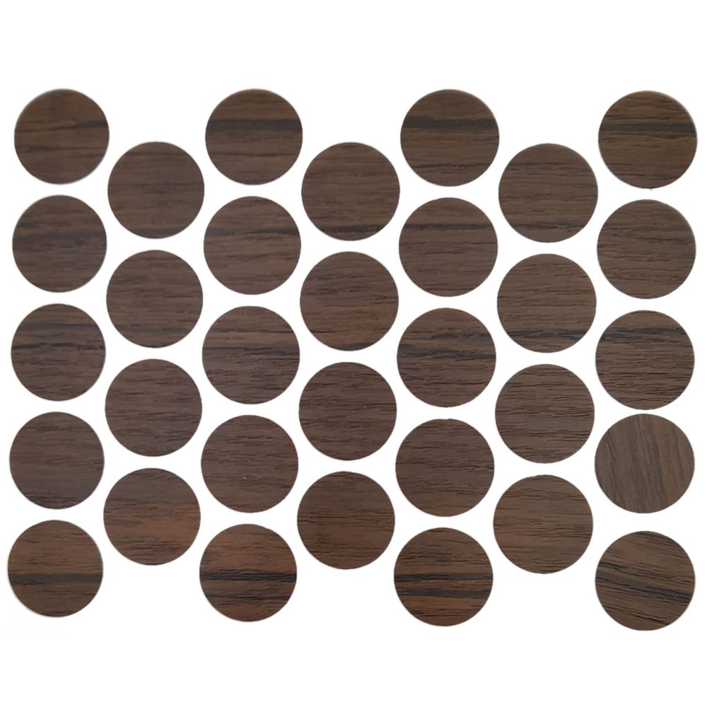 Screw cover caps Self-Adhesive - Antique Coffee 18mm Furnica