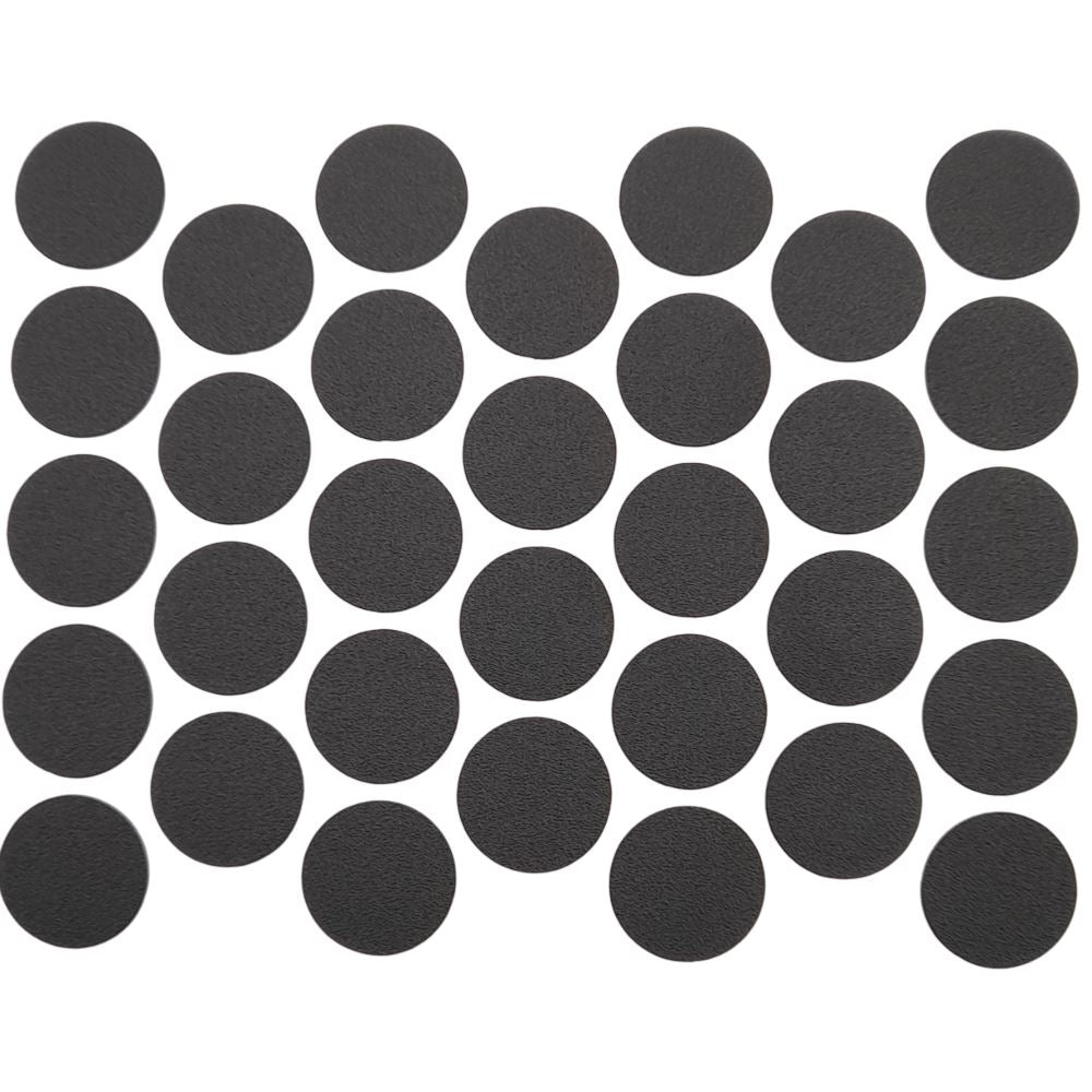 Screw cover caps Self-Adhesive - Black 18mm Furnica